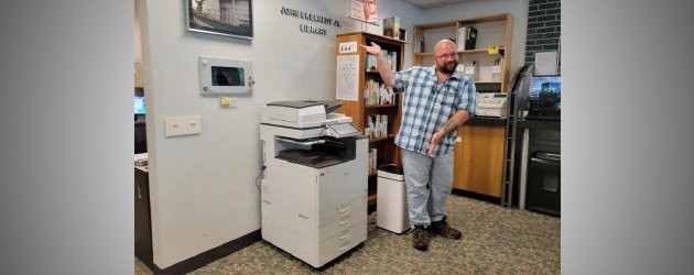 New copy machine/printer at popular JFK Library New copy machine/printer at popular JFK Library