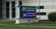 New sign installed at JFK Jr. Library thanks to TIFA funding New sign installed at JFK Jr. Library thanks to TIFA funding